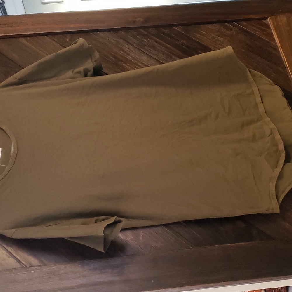 Army green long t shirt